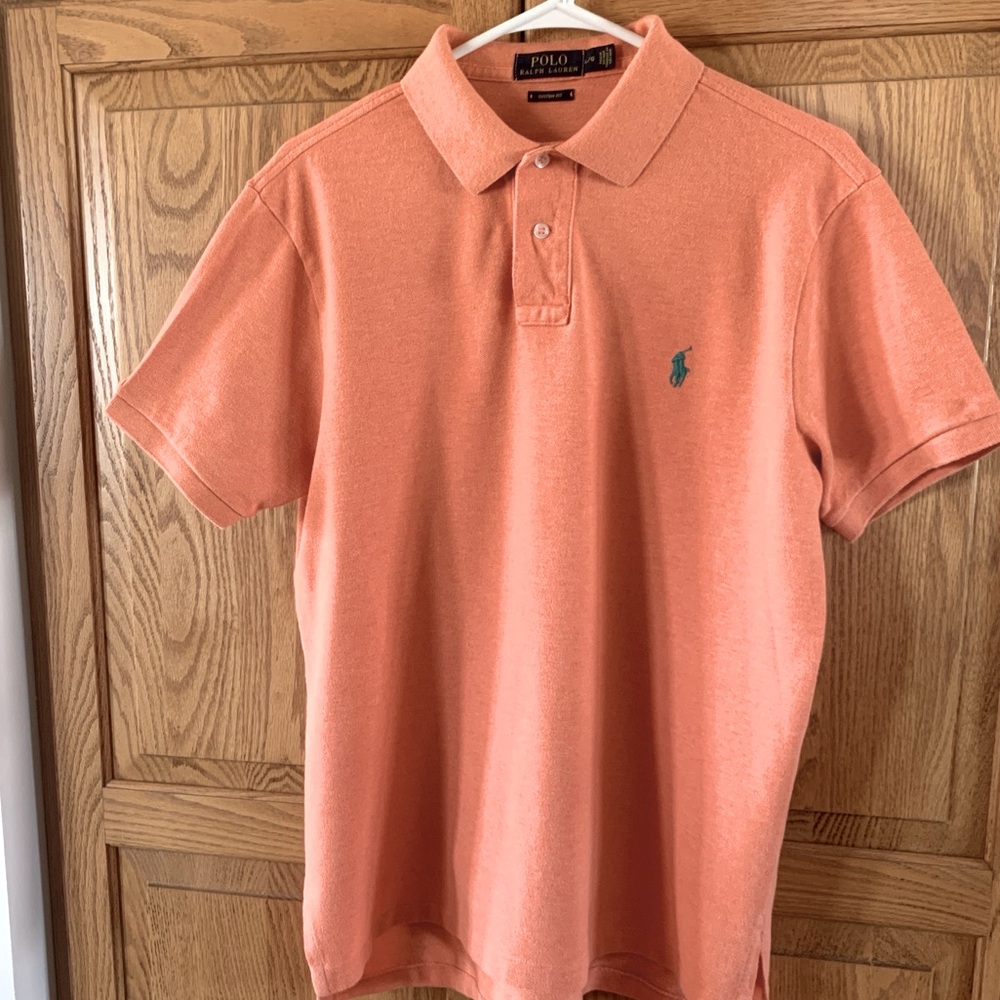 Polo by Ralph Lauren Men's Orange Polo Shirt